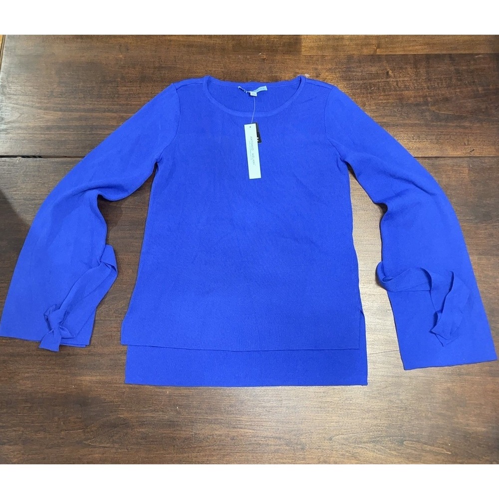 Antonio Melani NWT Blue Long Sleeve Wrist Tie Sweater - Size XS